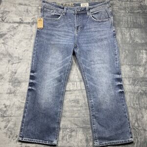 Axel Slim Boot Stretch Jeans Mens 40x30 Blue Medium Wash Stretch NWT